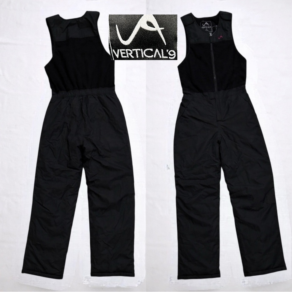 Vertical’9 Girls Insulated Snow Bib | Black | Size XL (16)